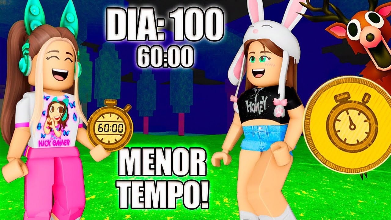 TENTANDO SOBREVIVER NO MENOR TEMPO POSSÍVEL - Roblox 99 noites na floresta 🔦