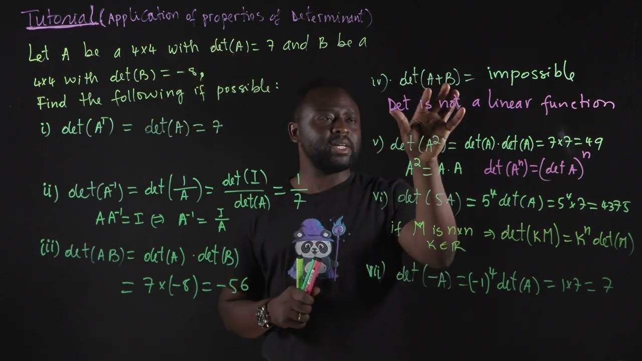 Application of Properties of Determinants Tutorial