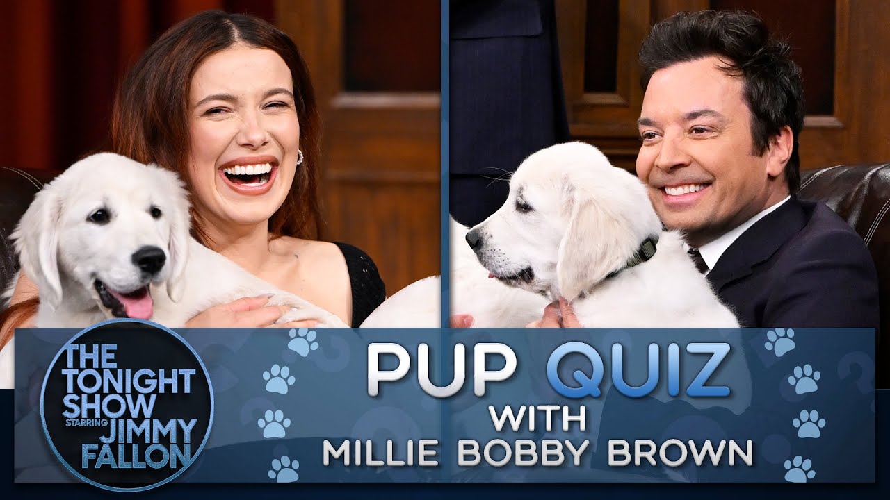 Pup Quiz with Millie Bobby Brown | The Tonight Show Starring Jimmy Fallon
