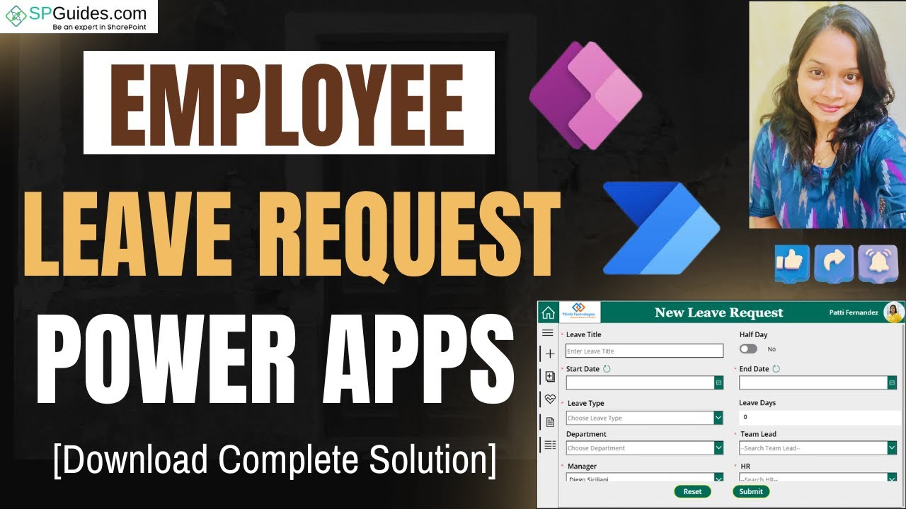 Employee Leave Request App in Power Apps | Build Leave Request App in Power Apps [Download Solution]