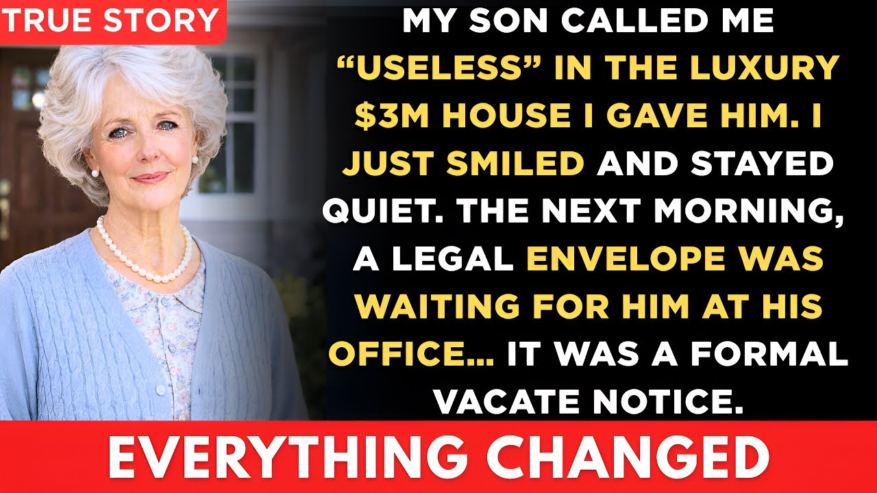 My Son Called Me “Useless” In The $3M House I Gave Him — The Next Morning A Legal Notice Arrived