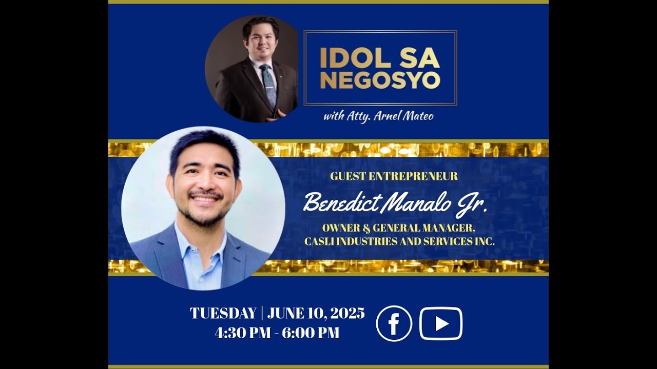 𝐈𝐃𝐎𝐋 𝐒𝐀 𝐍𝐄𝐆𝐎𝐒𝐘𝐎 hosted by ATTY. ARNEL MATEO with guest: Bj Manalo