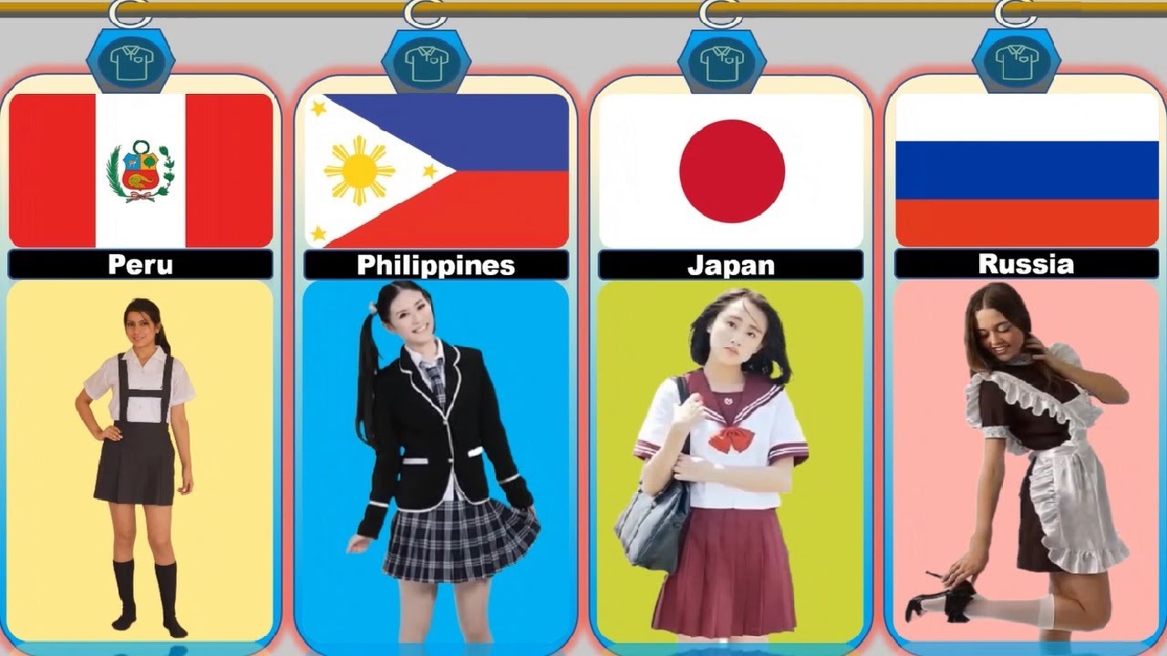 School Girls Uniform From Different Countries