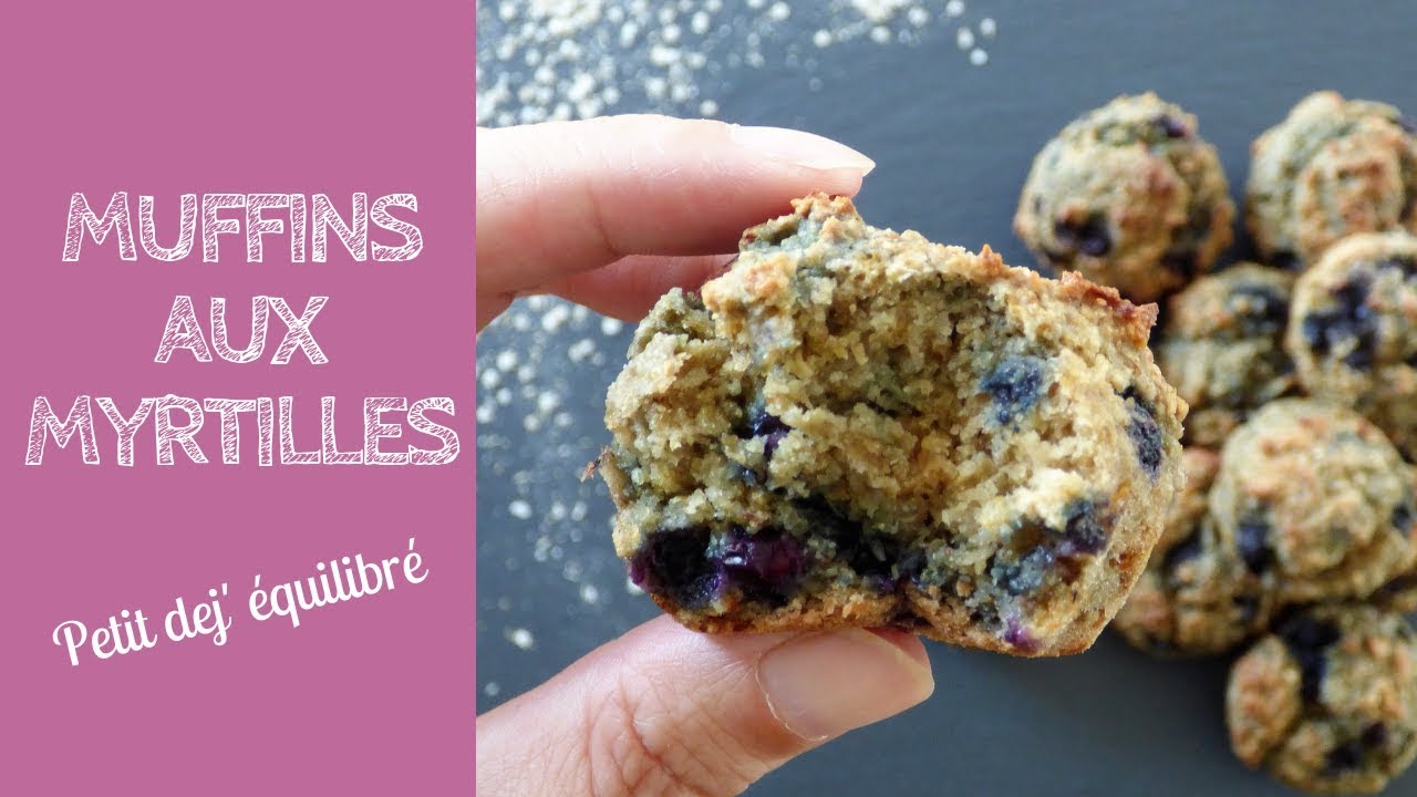 Les muffins pour le petit déjeuner aux myrtilles - Recette healthy !