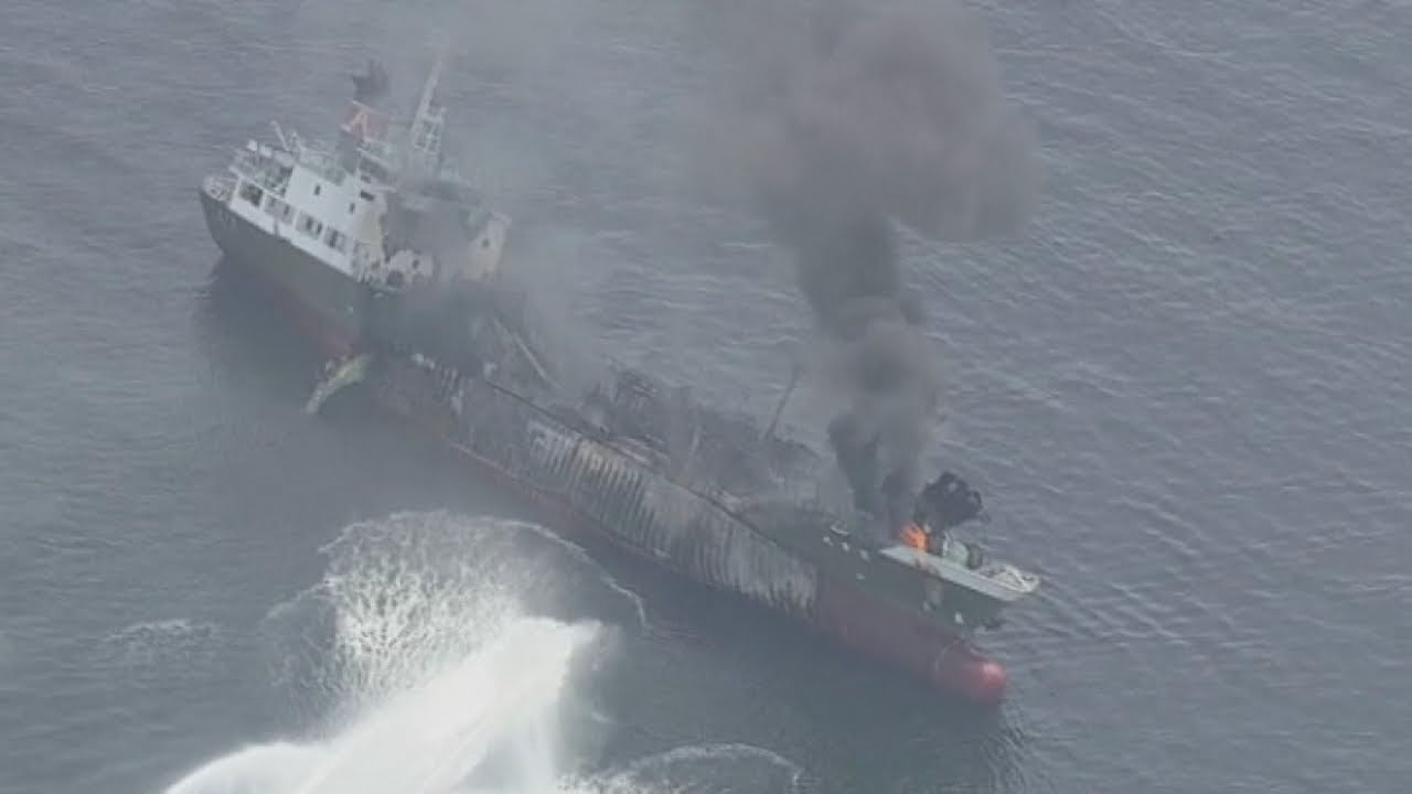 Japanese oil tanker explodes off the coast of Himeji, one person still missing