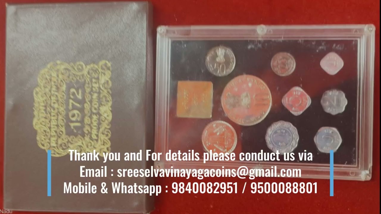 1972 Proof Coin Set Republic India in Sree Selva Vinayaga Coins at Vadapalani