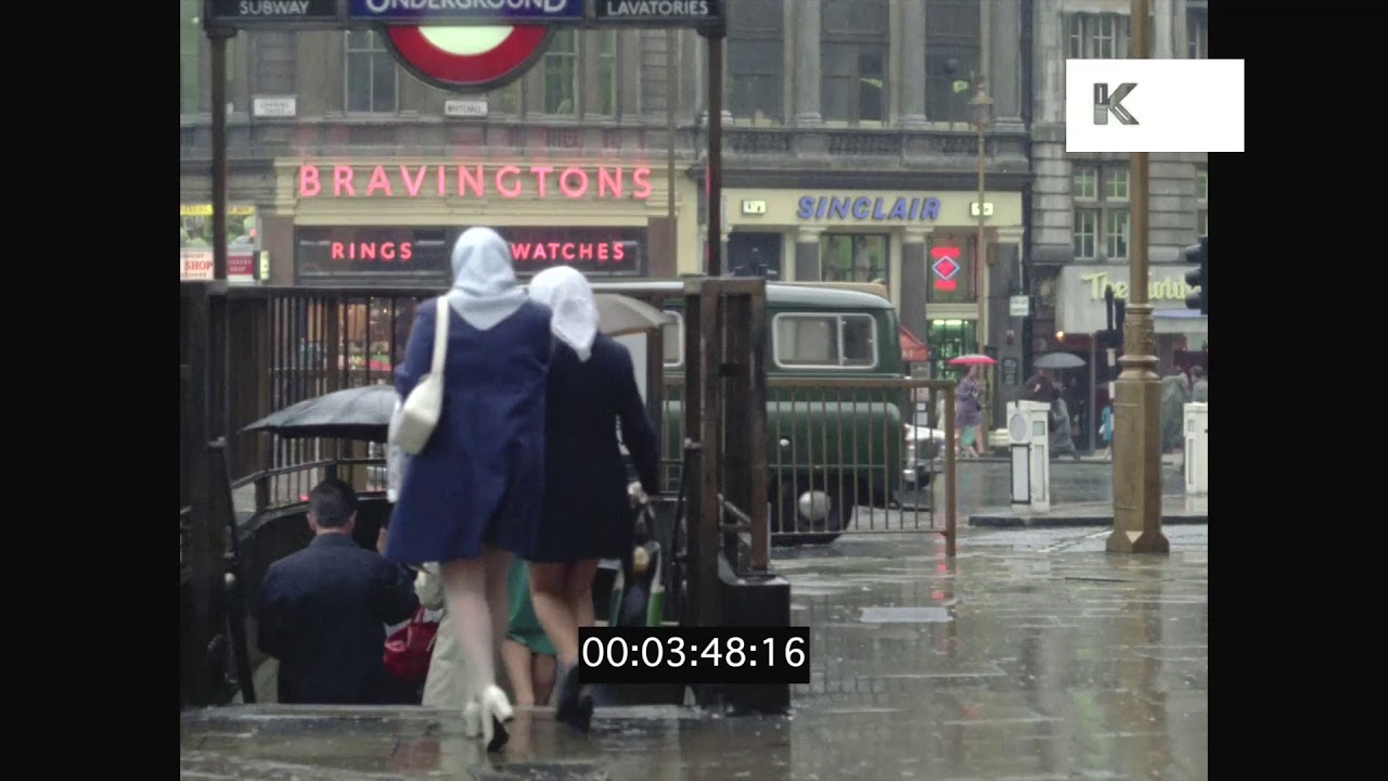 Grim London in the Rain, 1960s, 1970s, HD from 35mm | Kinolibrary
