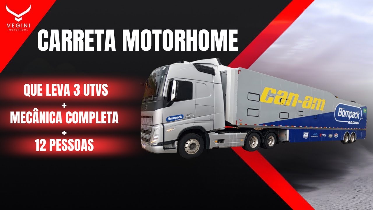 CARRETA MOTORHOME QUE LEVA 3 UTVS 😱 | BOMPACK