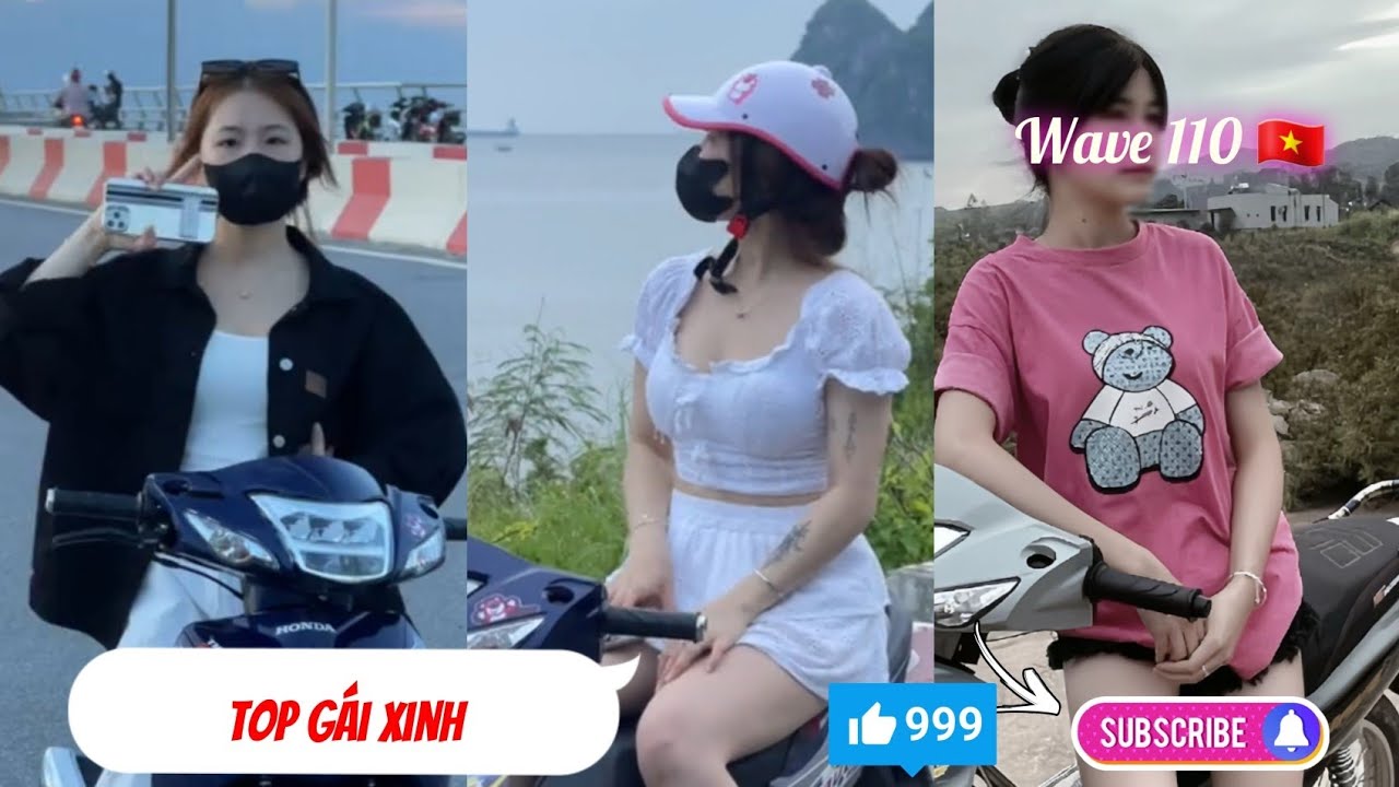 Top Gái Xinh | Xe Độ  | Wave 110 | #2 Tiktok Facebook ..