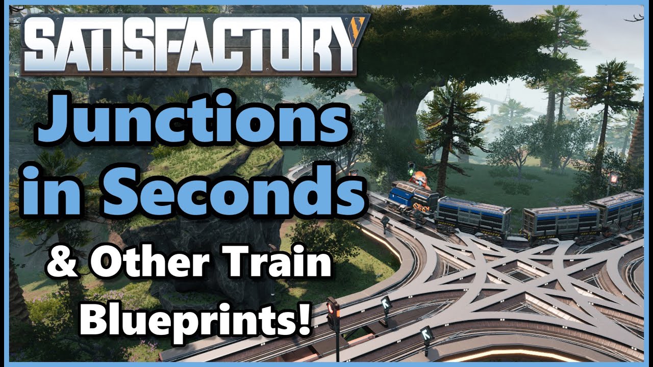 Satisfactory - 20 Quick & Easy Train Blueprints: Junctions, Wall Tracks, & More!