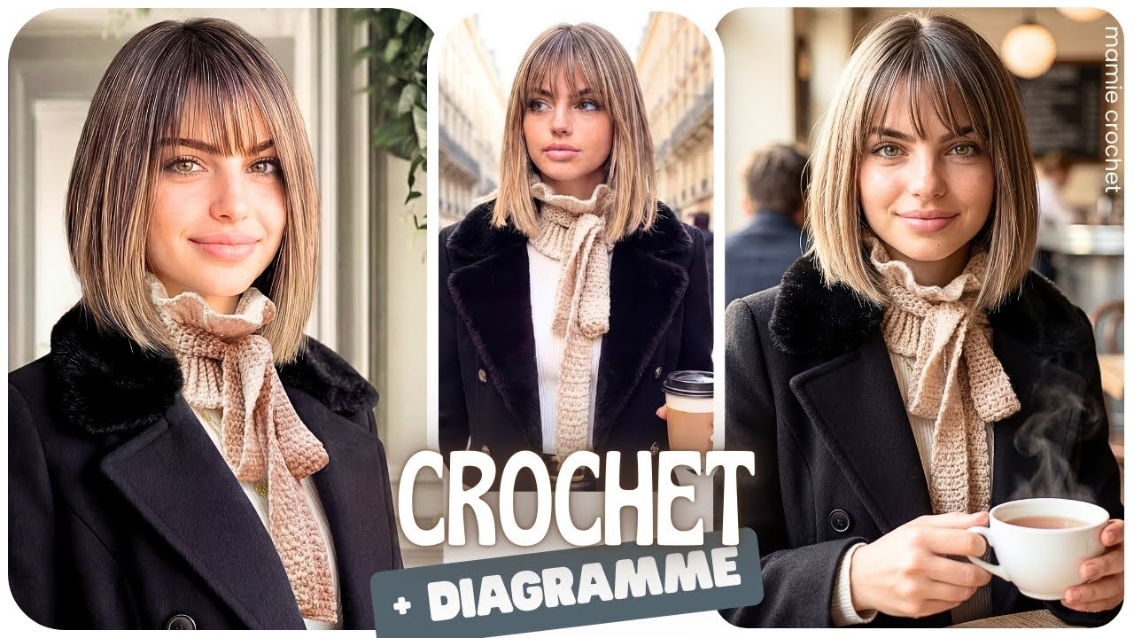😱 TOUR DE COU BITSY CHIC & CHARME !!! MA VERSION CROCHET MAIS FACON TRICOT  😍🧶TUTO @MamieCrochet