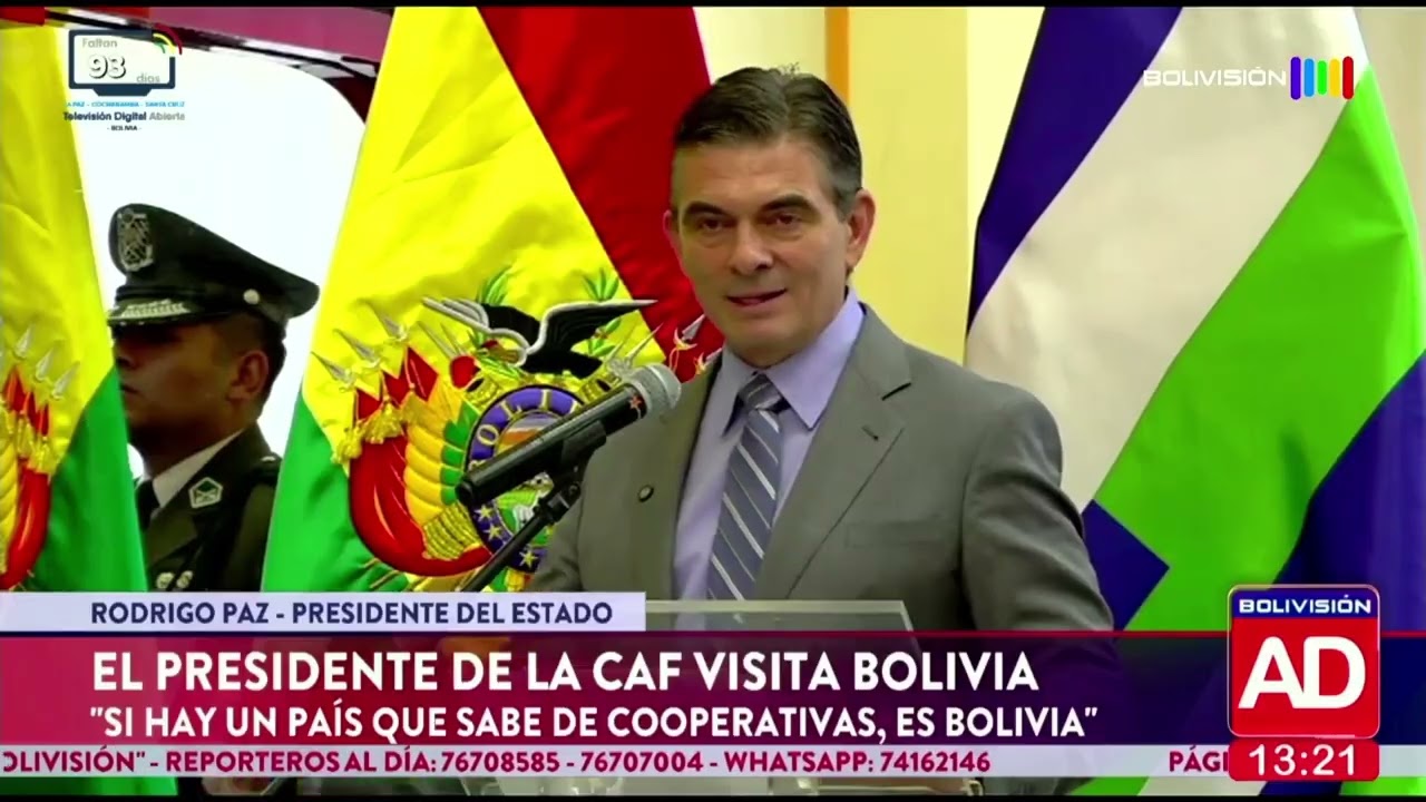 El presidente Rodrigo Paz destaca reactivación del país durante visita de la CAF