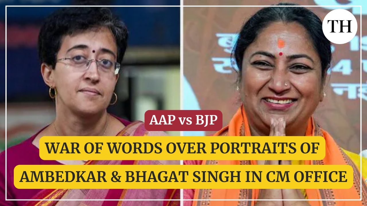 Delhi CM shows office to counter Atishi’s claim on Ambedkar & Bhagat Singh photos