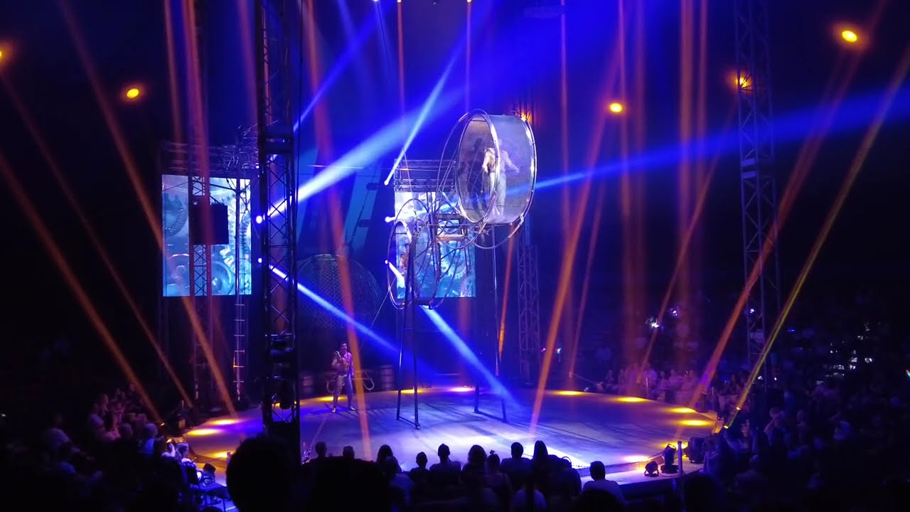 CYR & WHEEL OF DEATH Circus Extreme Cardiff 2024 #cyrwheel #circusextreme #showgirls #dancers
