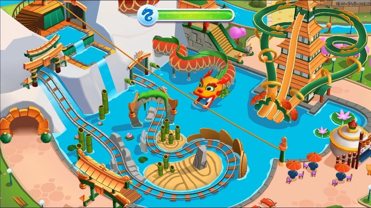 Talking Tom Pool Dragon Mountain Gameplay