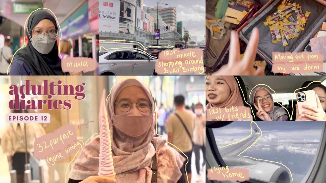 AD Ep 12 | last minute shopping in Bukit Bintang, moving out from dorm, flying home VLOG 🍦🛍✈️