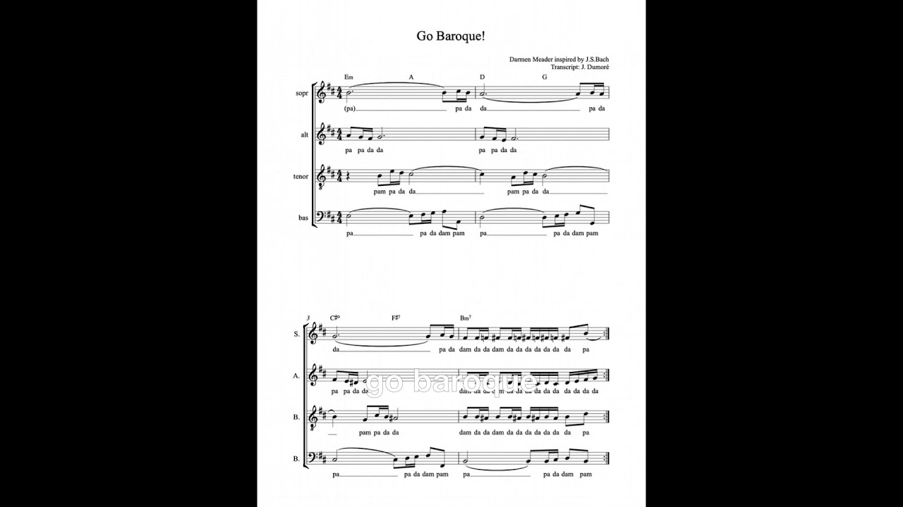 go baroque - Inzinger voor koor