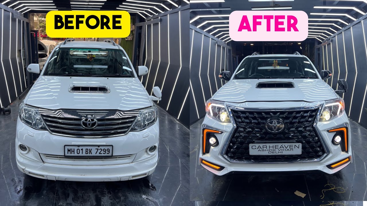 OLD FORTUNER CONVERTED INTO LEXUS KIT , CAR HEAVEN, NEW DELHI