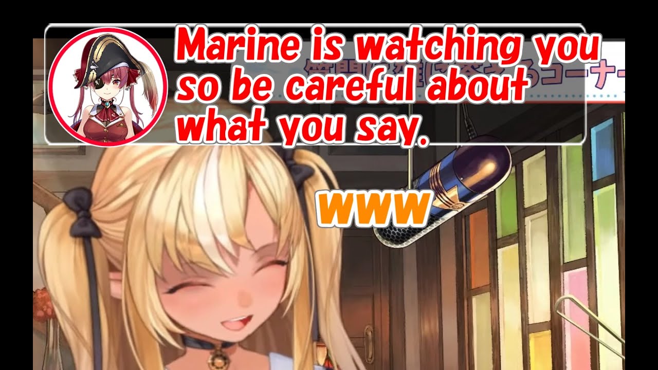 [Hololive] Lmao. Marine was watching Flare's livestream. [Eng sub]