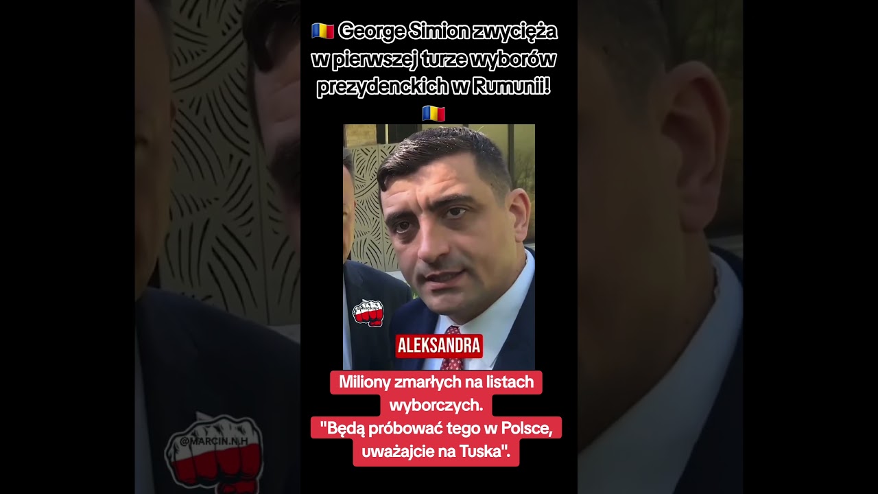 George Simion zwycięża w pierwszej turze !!! #rumunia #polska