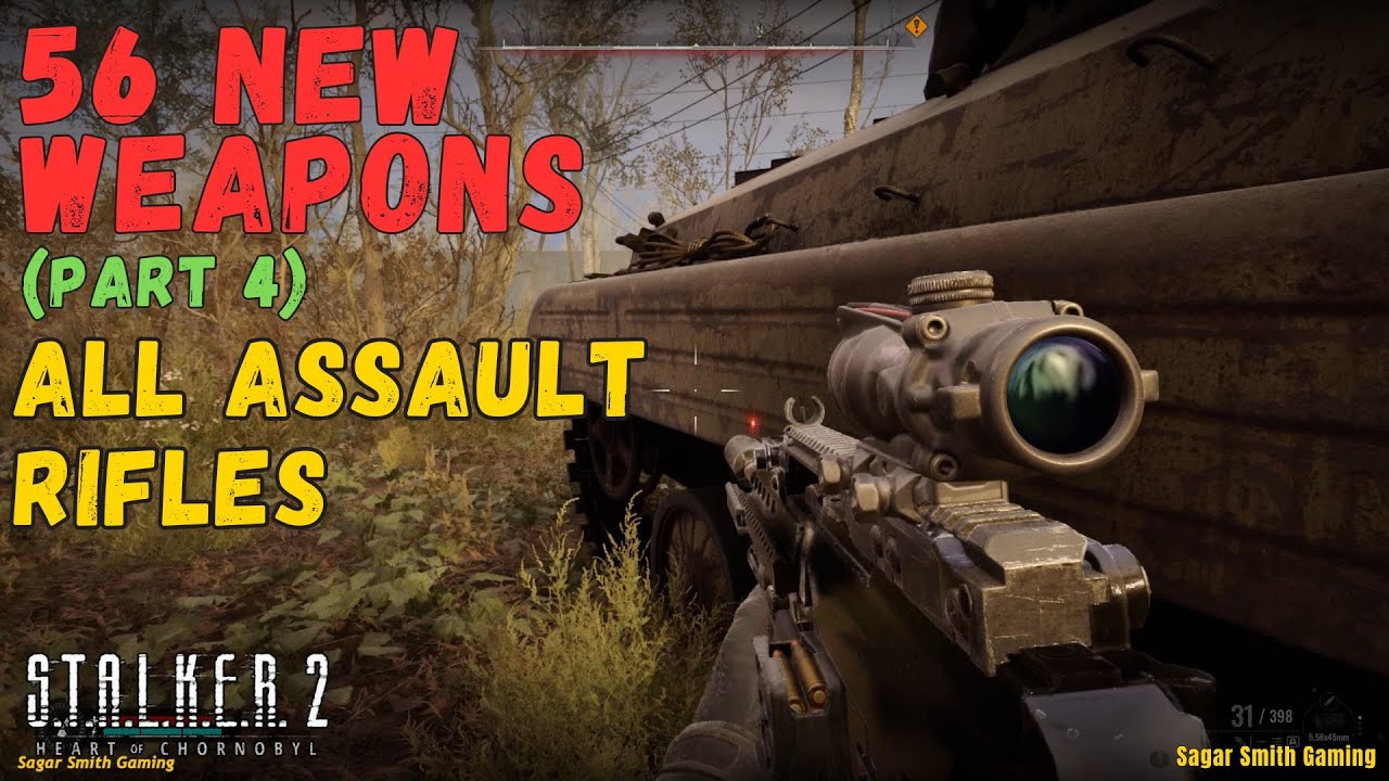 STALKER 2's 56 New Weapons Part 4: All Assault Rifles Gameplay Test | GMWP Mod #stalker2