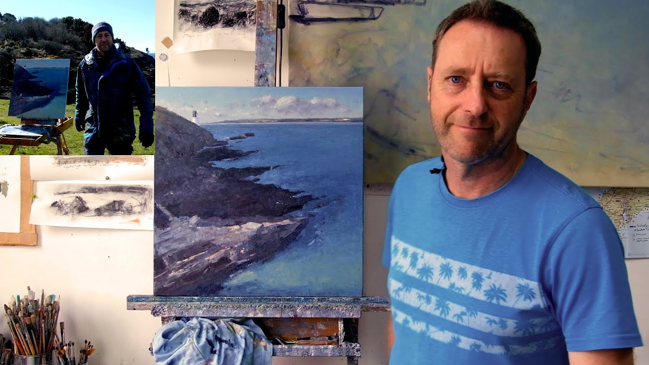 How to finish a Plein Air Painting in the Studio - St Anthony lighthouse Cornwall