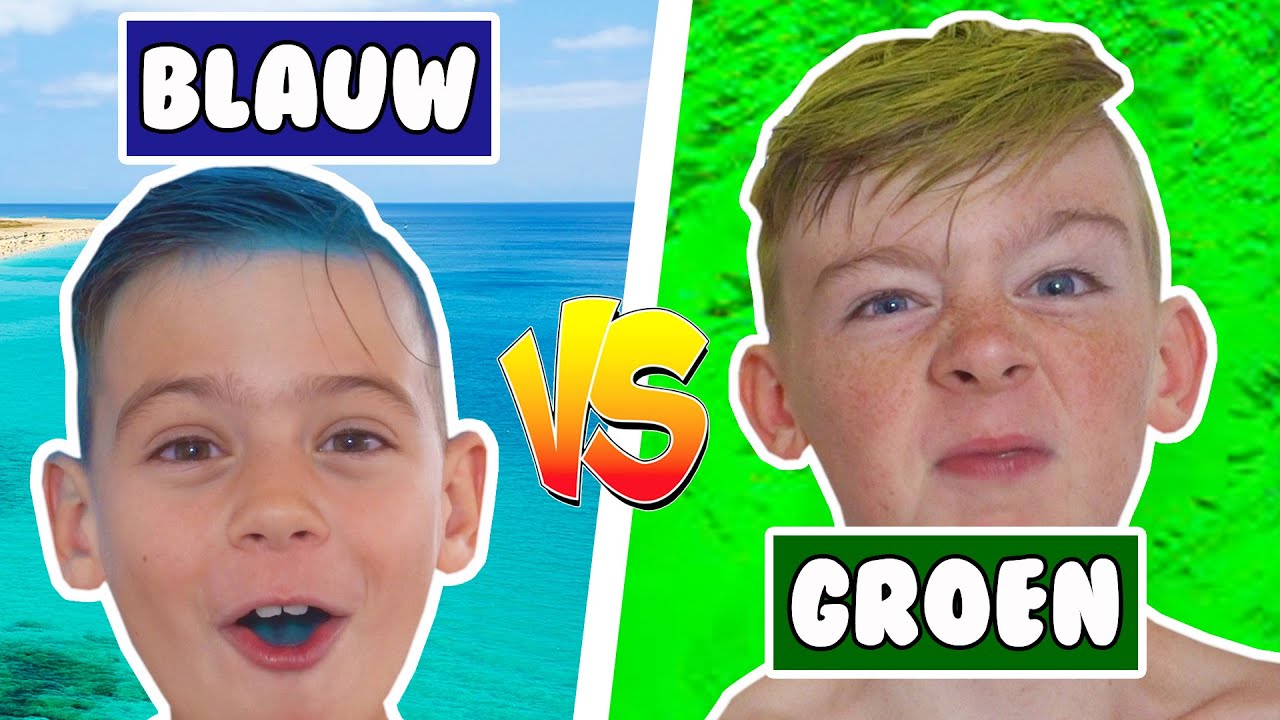 DE HELE DAG ALLES BLAUW VS DE HELE DAG ALLES GROEN ! - De Bakkertjes #585