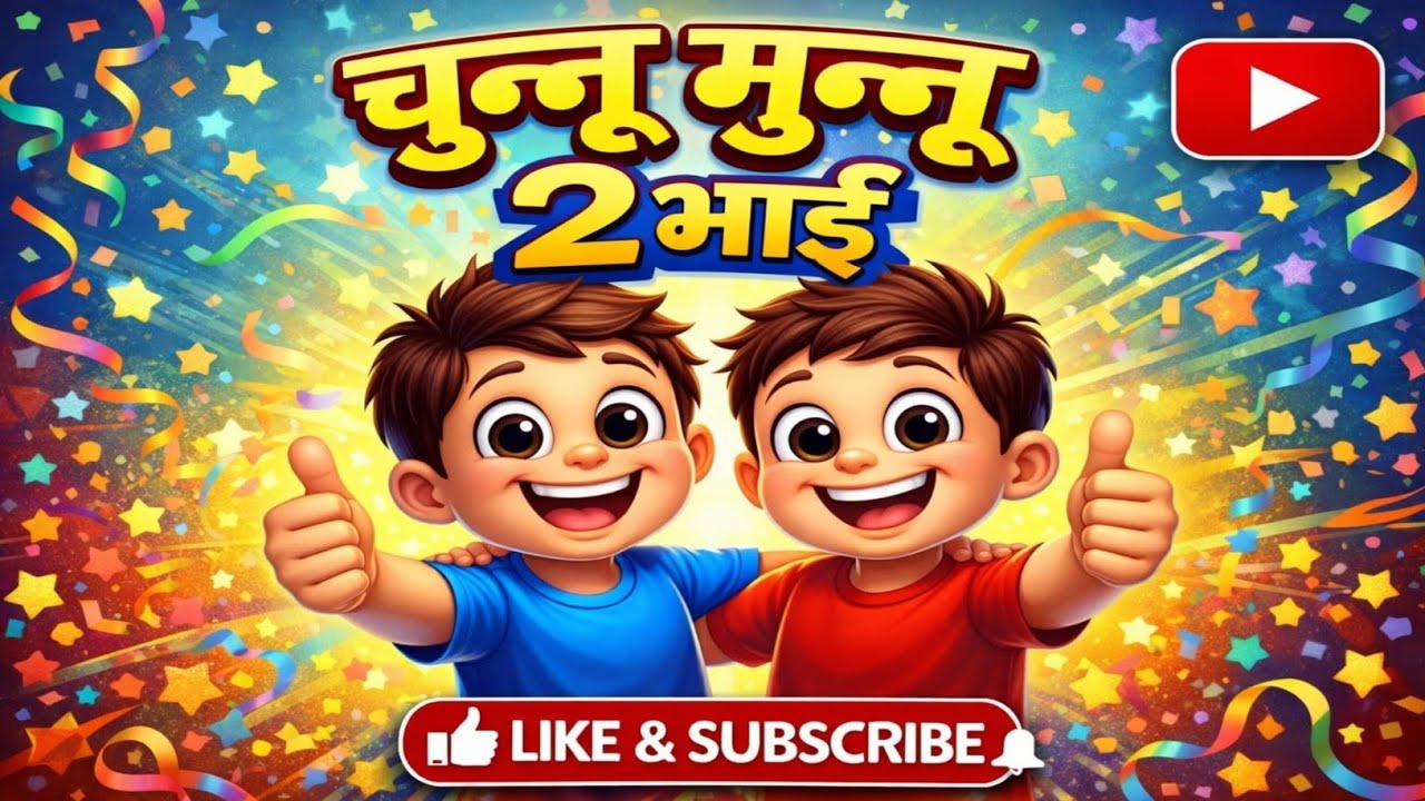  चुन्नू मुन्नू 2 भाई ! Chunnu munnu 2 bhai !! Rhymes ! Poem ! Balgeet ! Story 