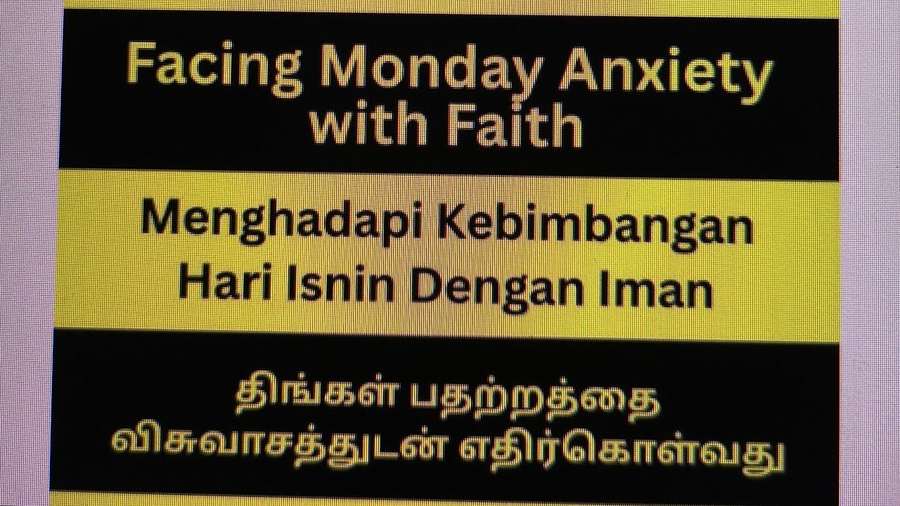 Facing Monday Anxiety with Faith