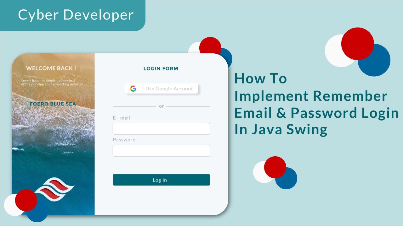 how to implement remember User and password login in java swing