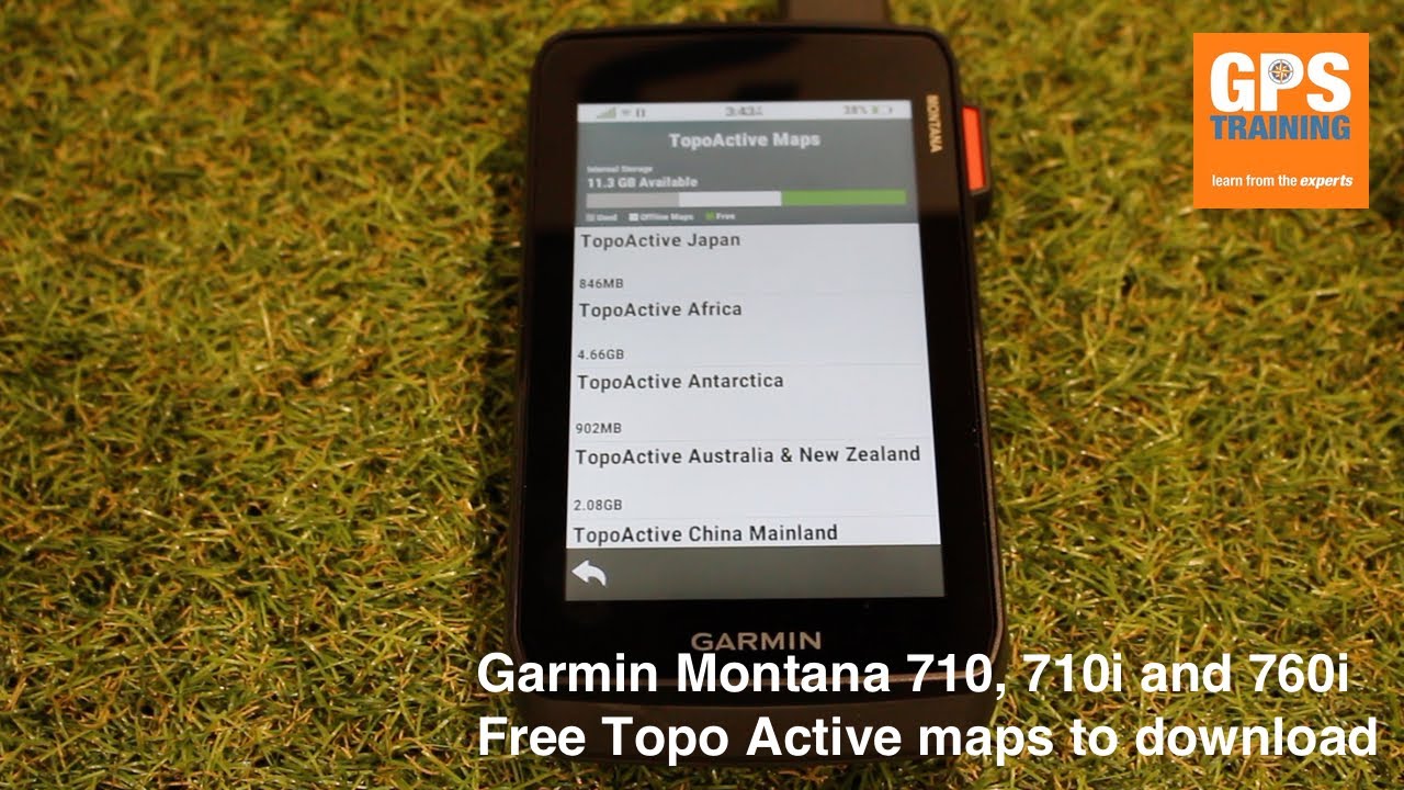 Free Topo Active maps on Garmin Montana 710, 710i and 760i GPS Units