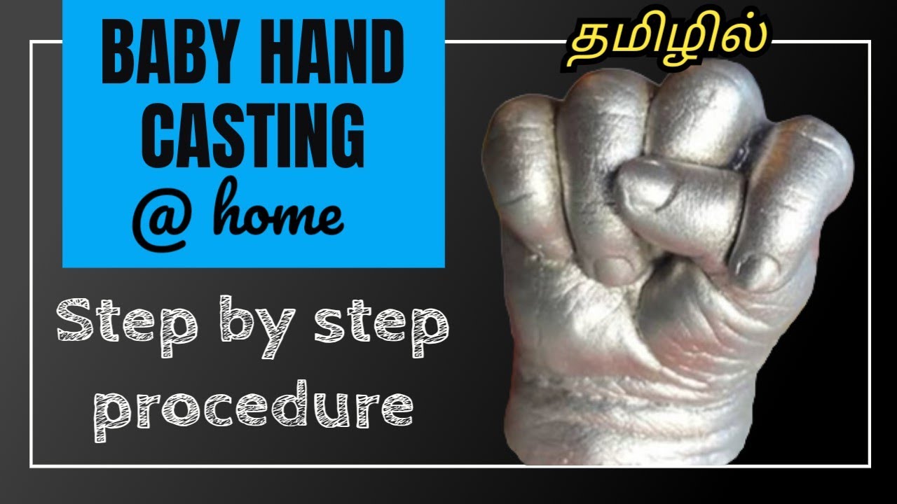 Hand & foot casting at home in tamil |DIY baby hand casting step by step procedure with measurements