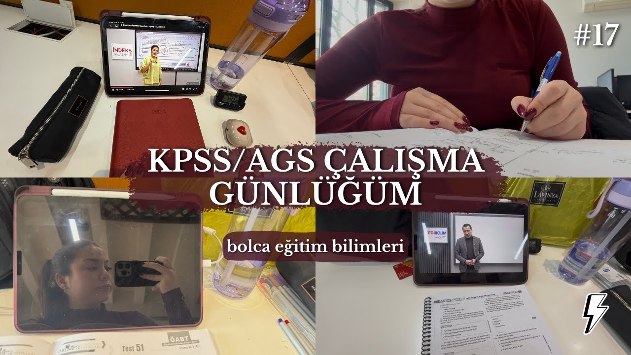 AGS/KPSS çalışma günlüğüm17 | bolca eğitim bilimleri, birlikte 8.30 saat çalışalım