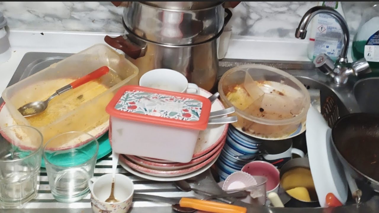 ASMR Real-Time Hand Washing Dishes Clean with me Motivation| Clean With Me💫#cleaning#relaxing