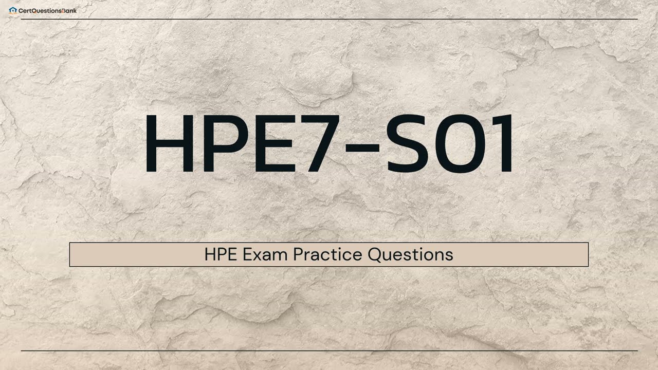 Практические вопросы для письменного экзамена HPE7-S01 Advanced HPE Compute Architect с пояснениями.