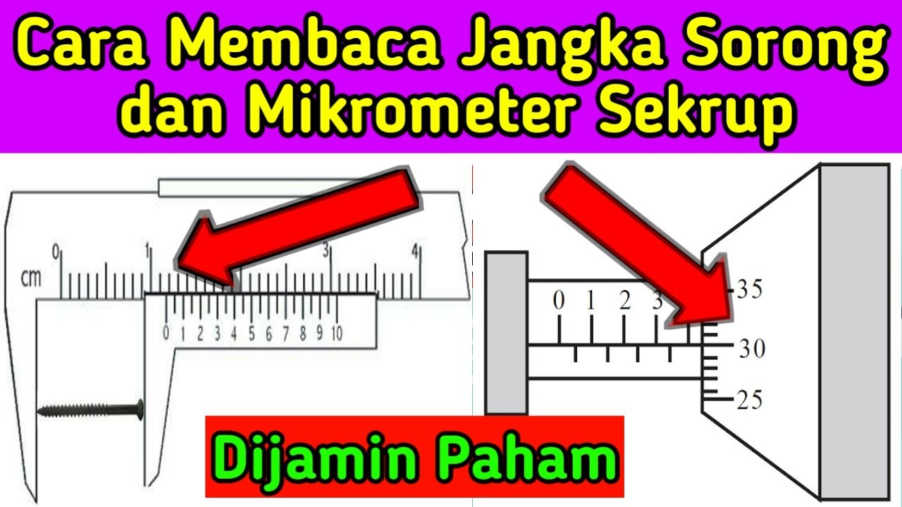 Cara Membaca Jangka Sorong dan Mikrometer Sekrup