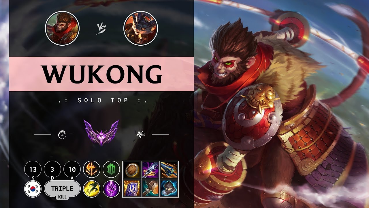 Wukong Top vs Rumble - KR Master Patch 14.10