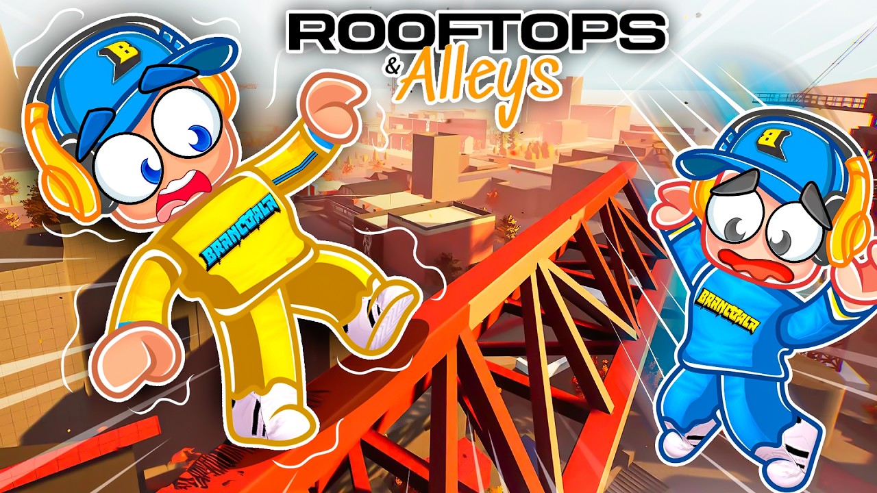 TESTAMOS O MELHOR JOGO DE PARKOUR DO MUNDO! Rooftops & Alleys: The Parkour Game - Brancoala Games