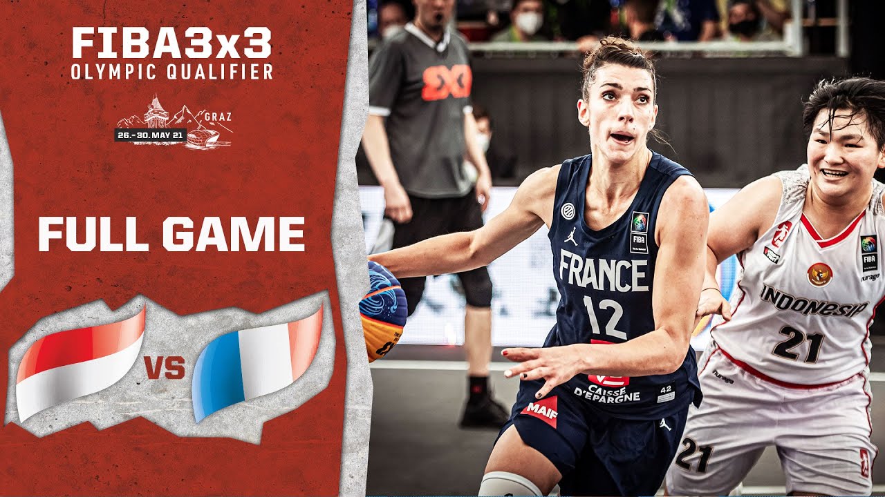 Indonesia v France | Women's - Full Game | FIBA 3x3 Olympic Qualifier | 3x3 Basketball