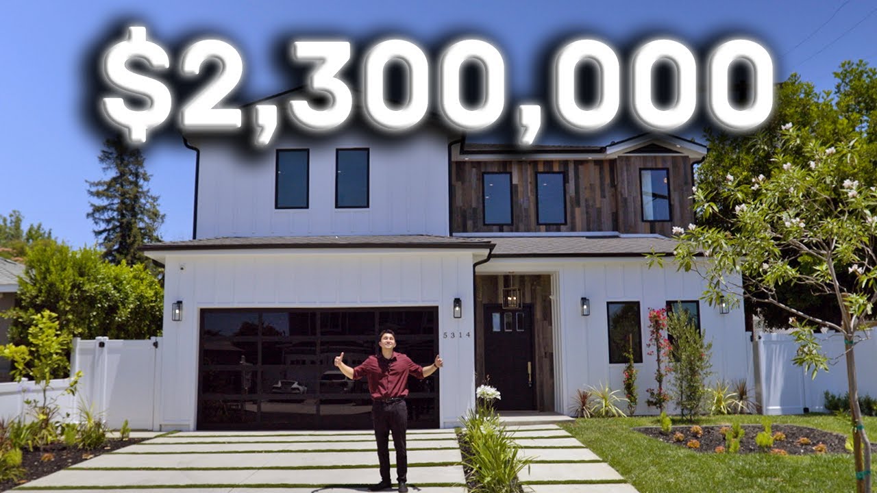 What a Brand New $2.3 Million Modern Farmhouse looks like in Los Angeles!