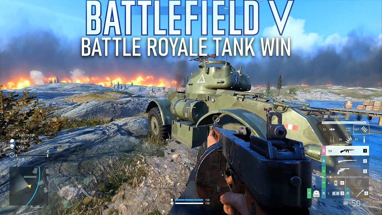 BATTLEFIELD 5: Battle Royale Tank Solo Win - Firestorm Full Gameplay