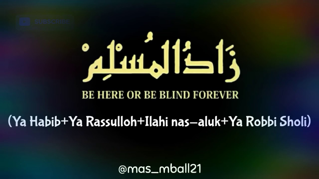 ZAADUL MUSLIM(Ya Habib+Ya Rasulullah+Ilahi Nas-aluk+Ya Robbi Sholli) Voc.Iwan