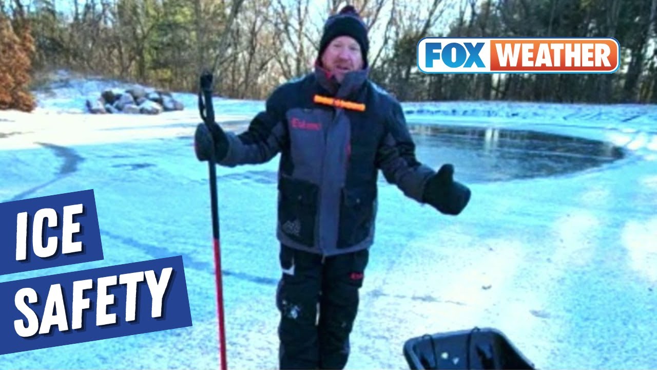 Safety Expert Falls Through The Ice To Show How To Self-Rescue