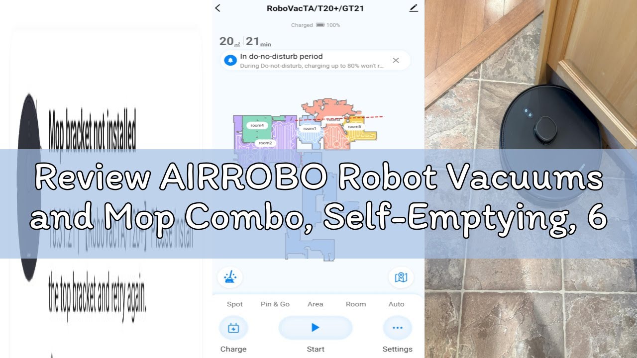 Review AIRROBO Robot Vacuums and Mop Combo, Self-Emptying, 60-Day Capacity, Home Mapping, Schedule,