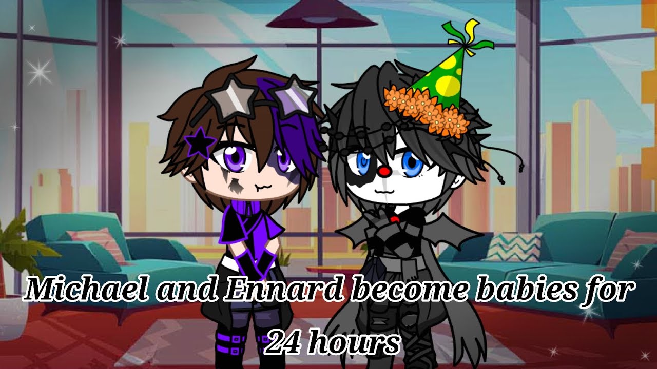 Michael and Ennard become babies for 24 hours//Not OG//Ft:Aftons and Ennard//FNAF//