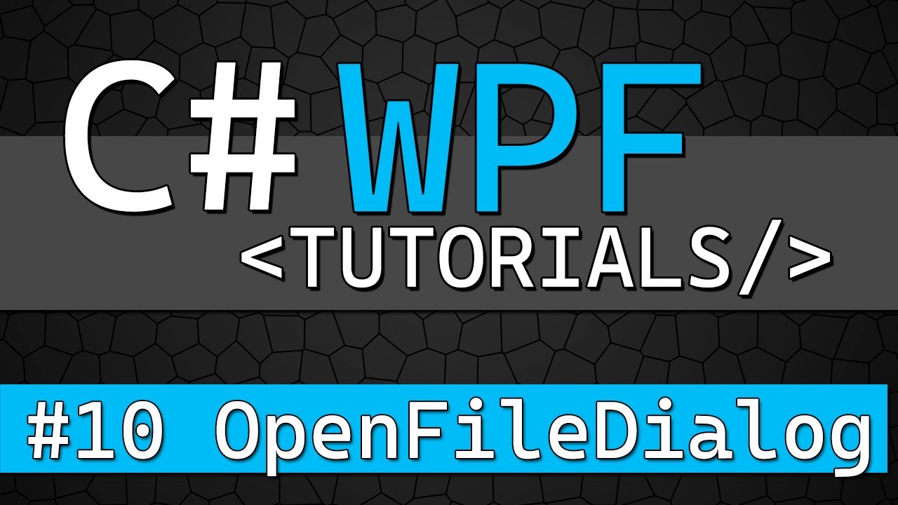 Учебник C# WPF №10 &mdash; OpenFileDialog (Выбор файлов)