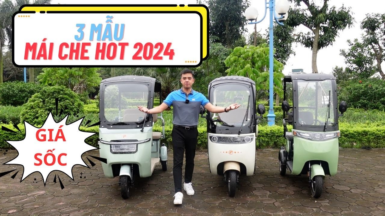TỔNG HỢP 3 MẪU XE Ô TÔ ĐIỆN MINI 3 BÁNH CÓ MÁI CHE TỐT NHẤT 2024