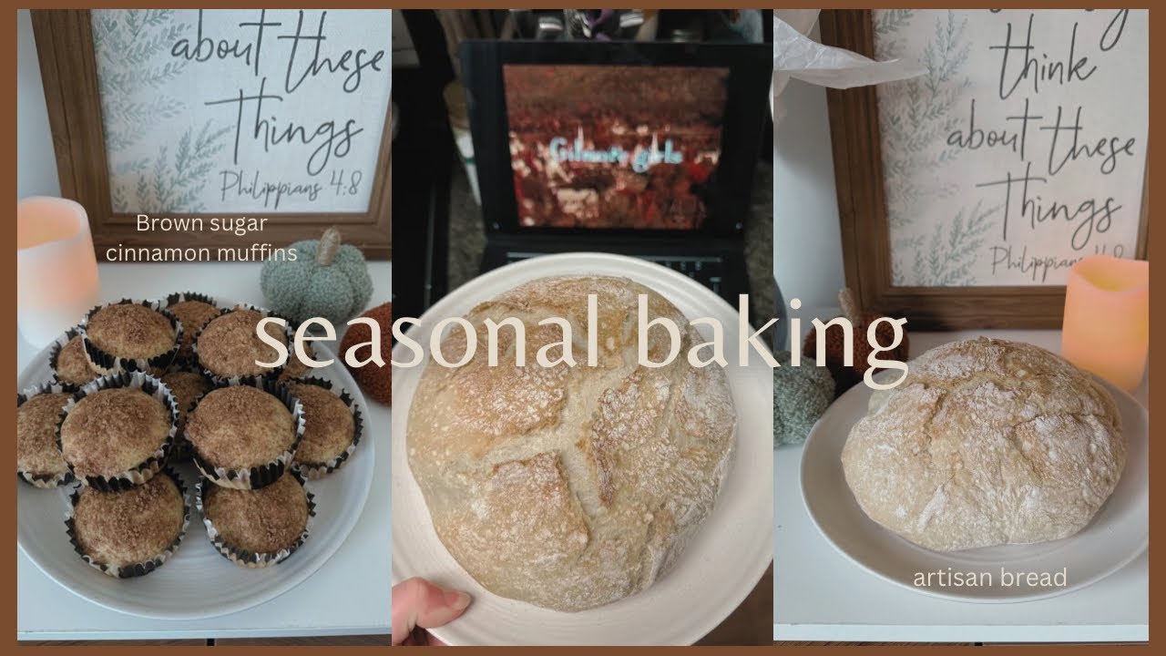 Seasonal Baking | pre-autumn baking, homemade bread, muffins