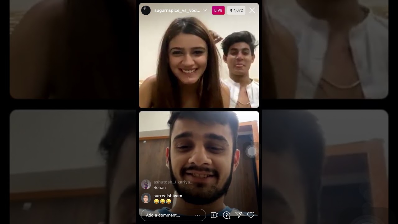 Nikhil and pallak romantic live