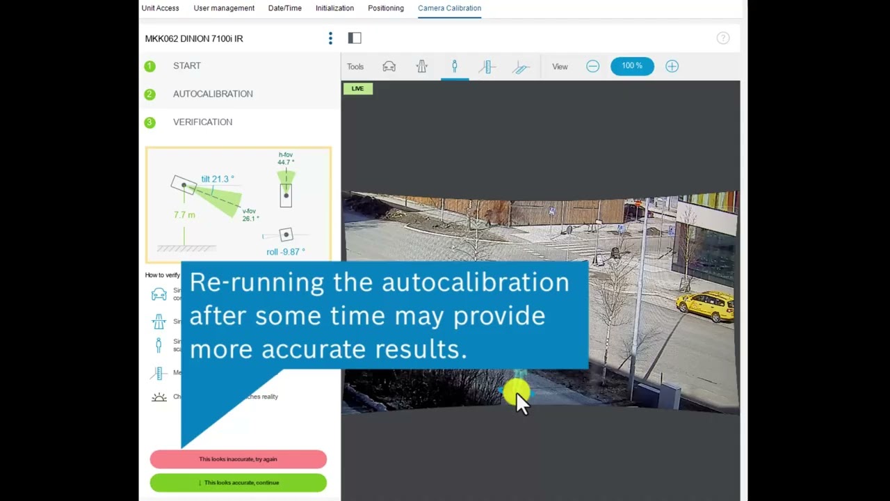 Bosch Security - IVA Pro Calibration - Configuring Autocalibration based on persons